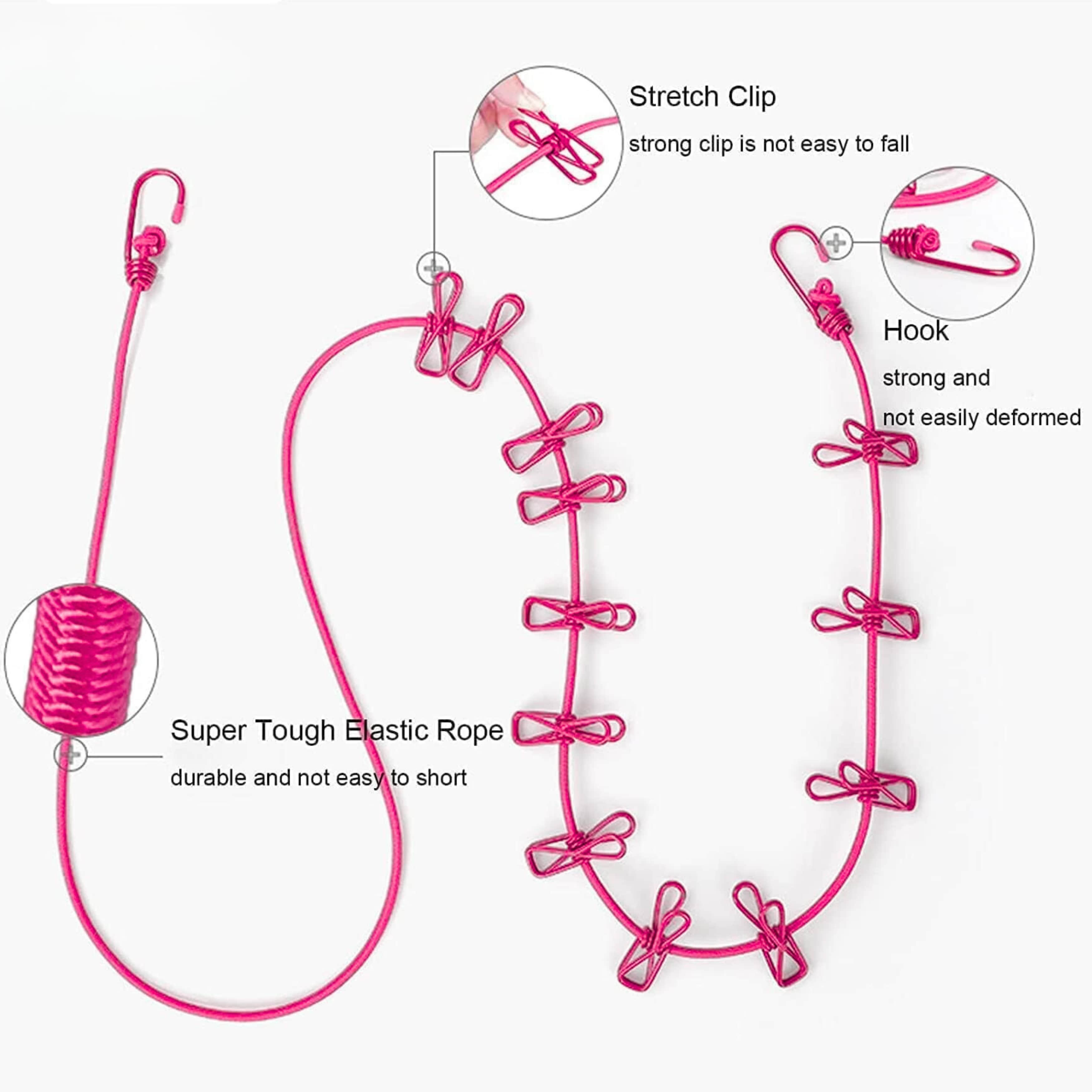Clothes Drying Rope with Hooks – Sturdy & Space-Saving Laundry Solution