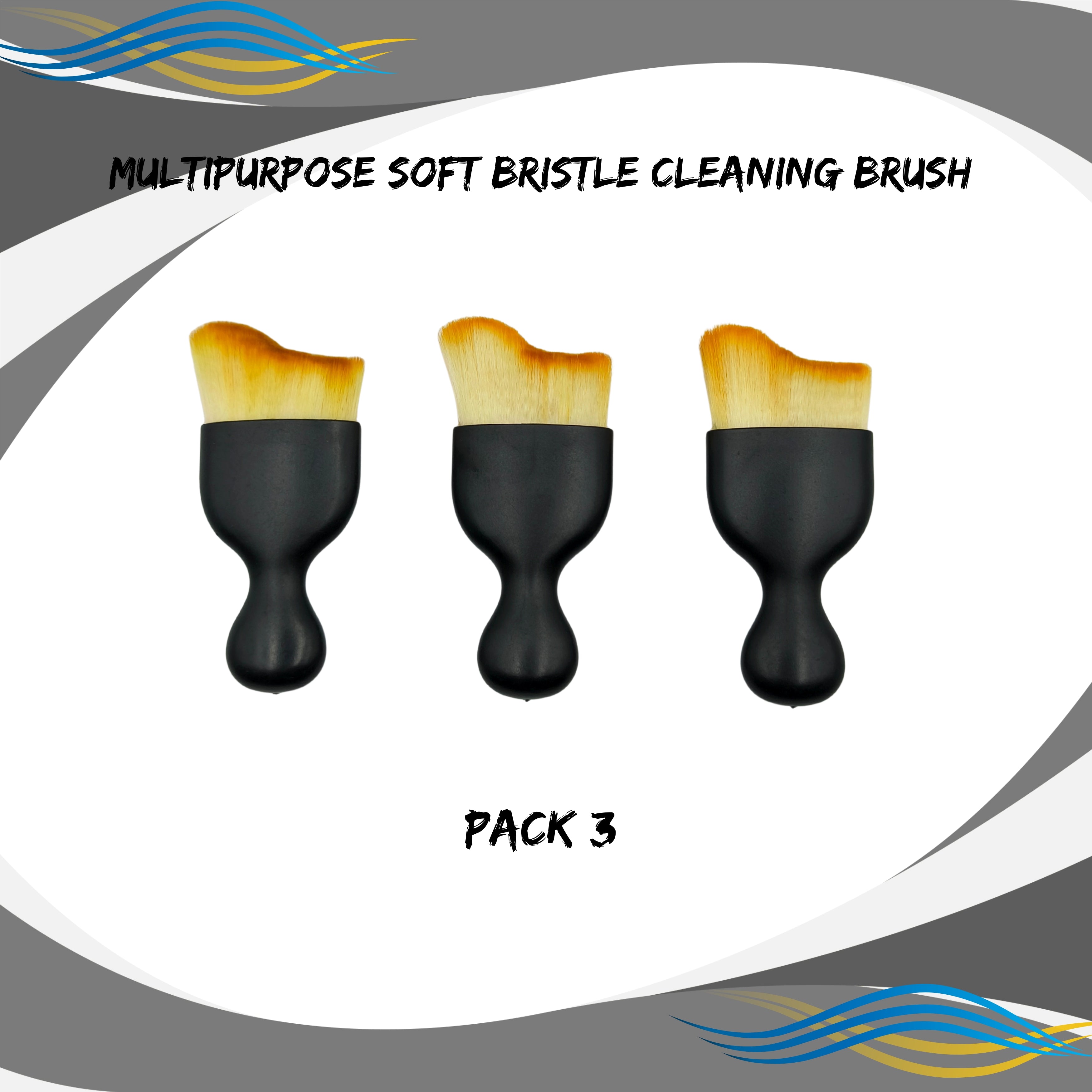 Multipurpose Soft Bristle Brush – Gentle, Effective & Easy Cleaning # Pack of 3