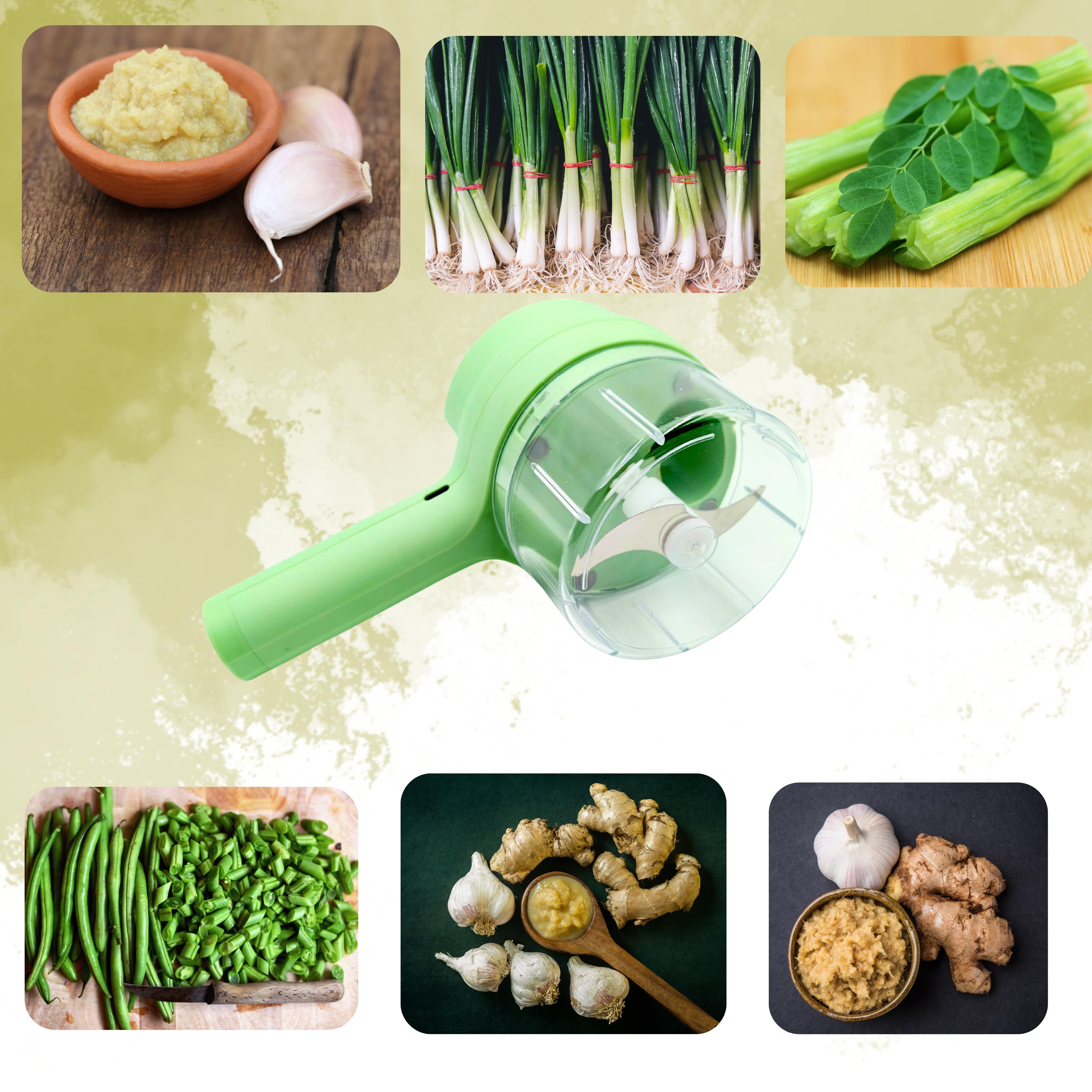 4-in-1 Vegetable Chopper – Quick & Easy Cooking - Chop, dice, slice, and grate your vegetables effortlessly