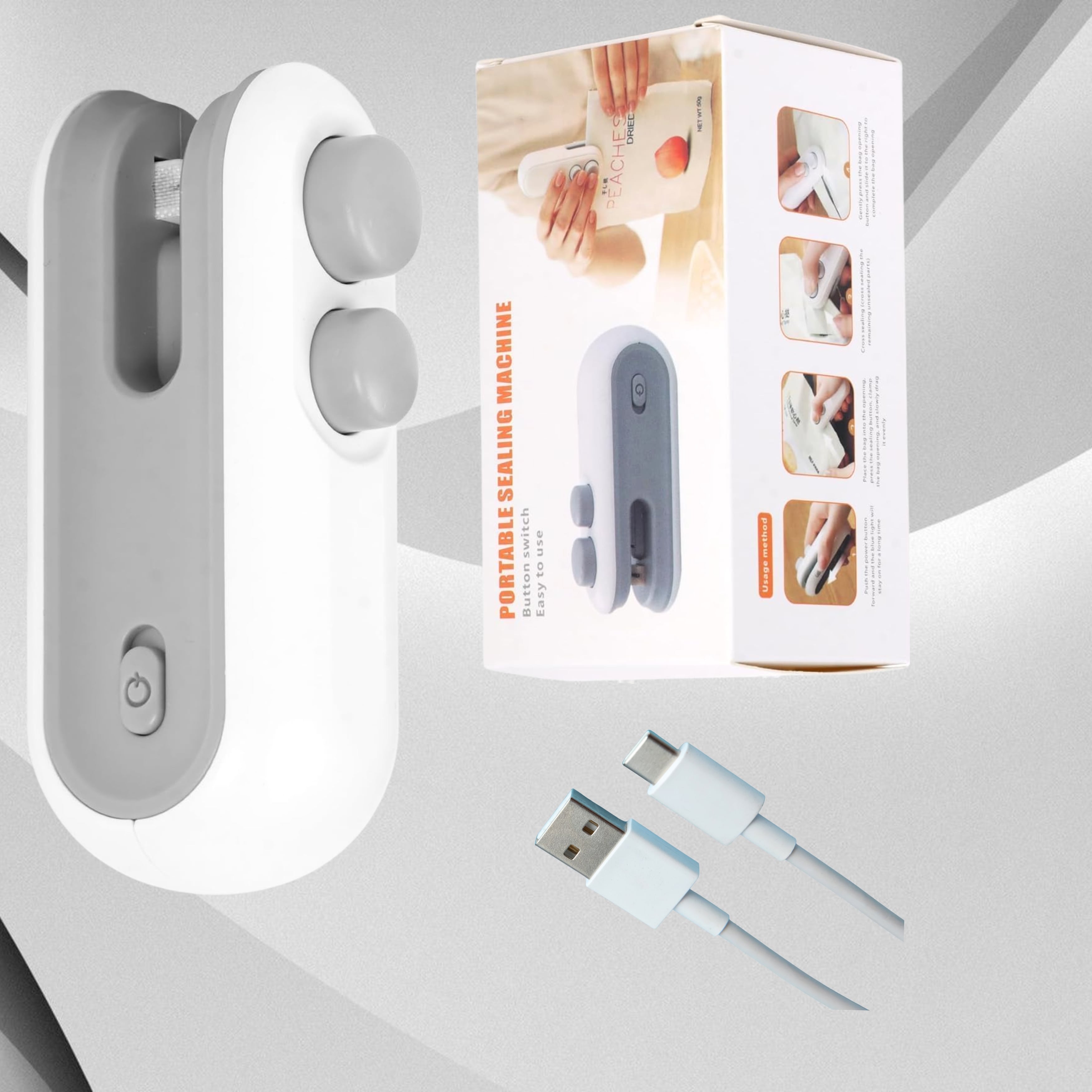 2-in-1 Portable Sealer – Seal & Preserve Freshness Effortlessly, Easy to Use Anytime Anywhere