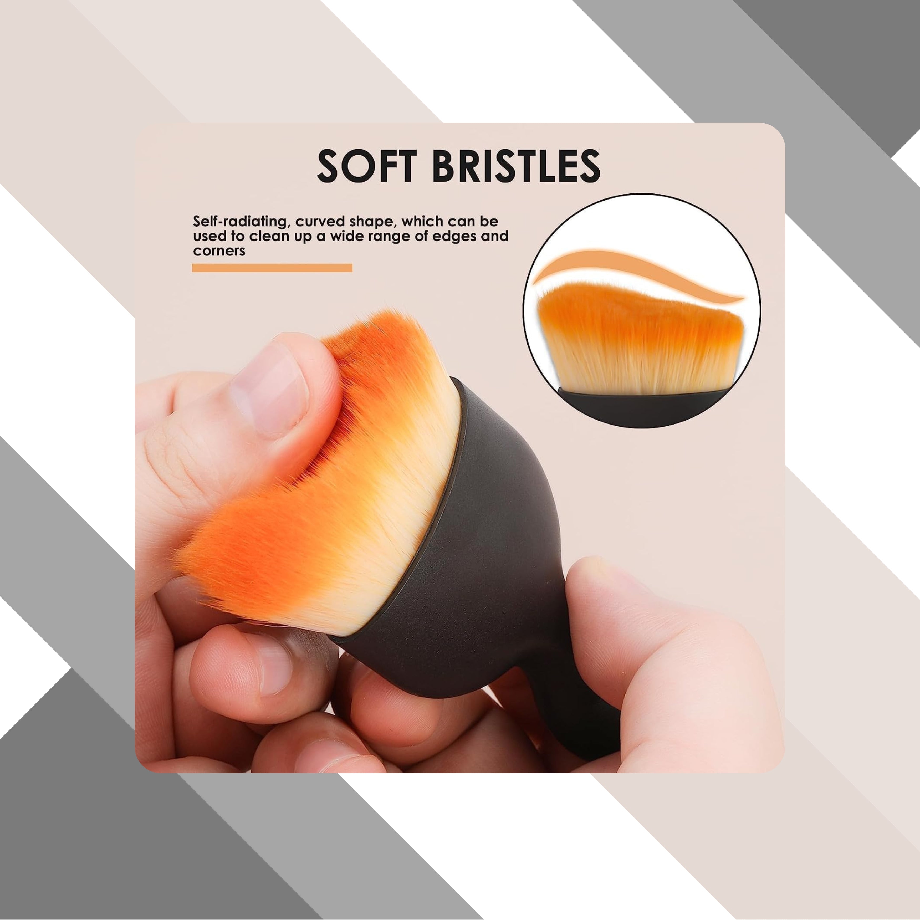 Multipurpose Soft Bristle Brush – Gentle, Effective & Easy Cleaning # Pack of 3
