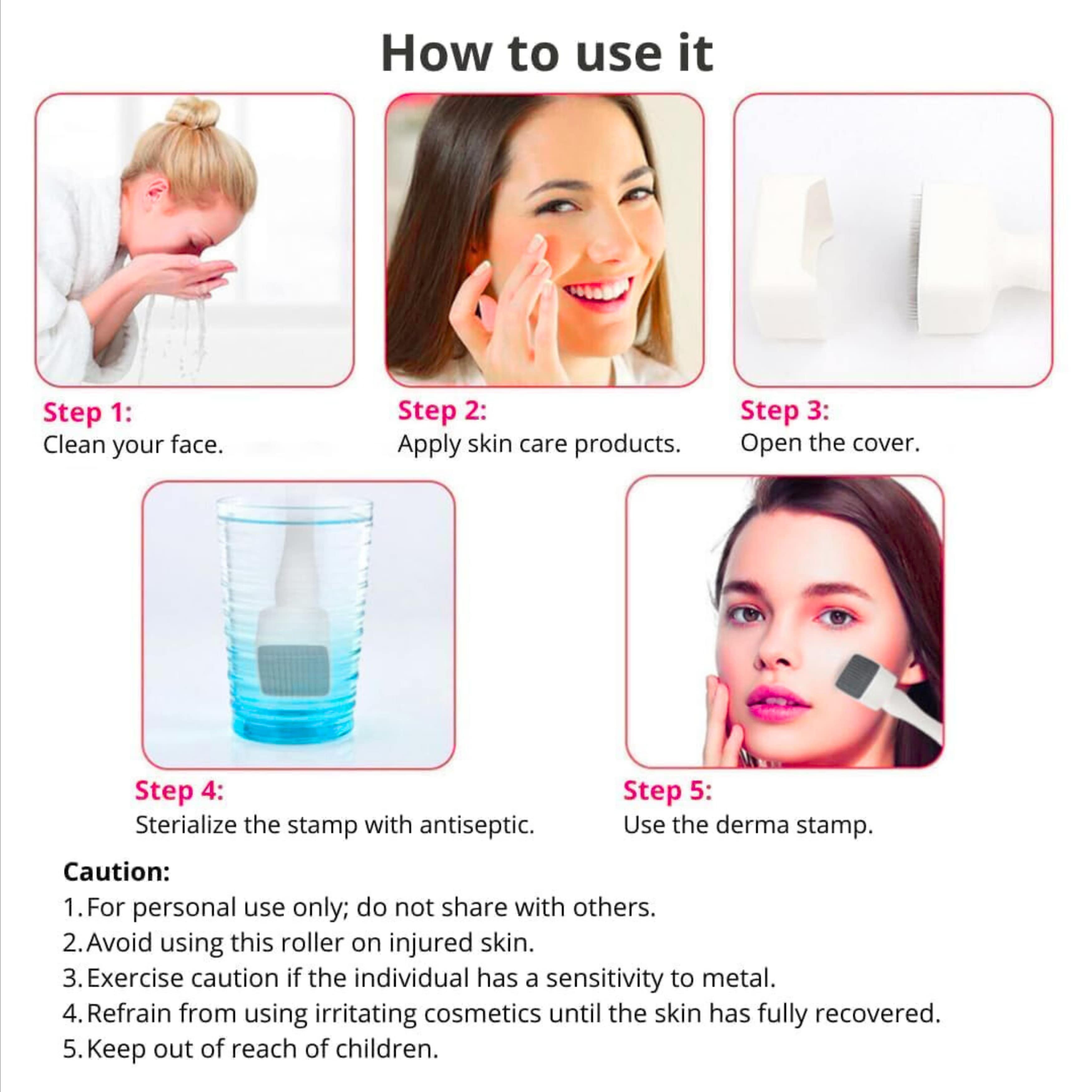 Derma Stamp – Professional Skin Care Tool for Rejuvenation, Revitalize your skin with the Derma Stamp, designed for professional-quality micro-needling