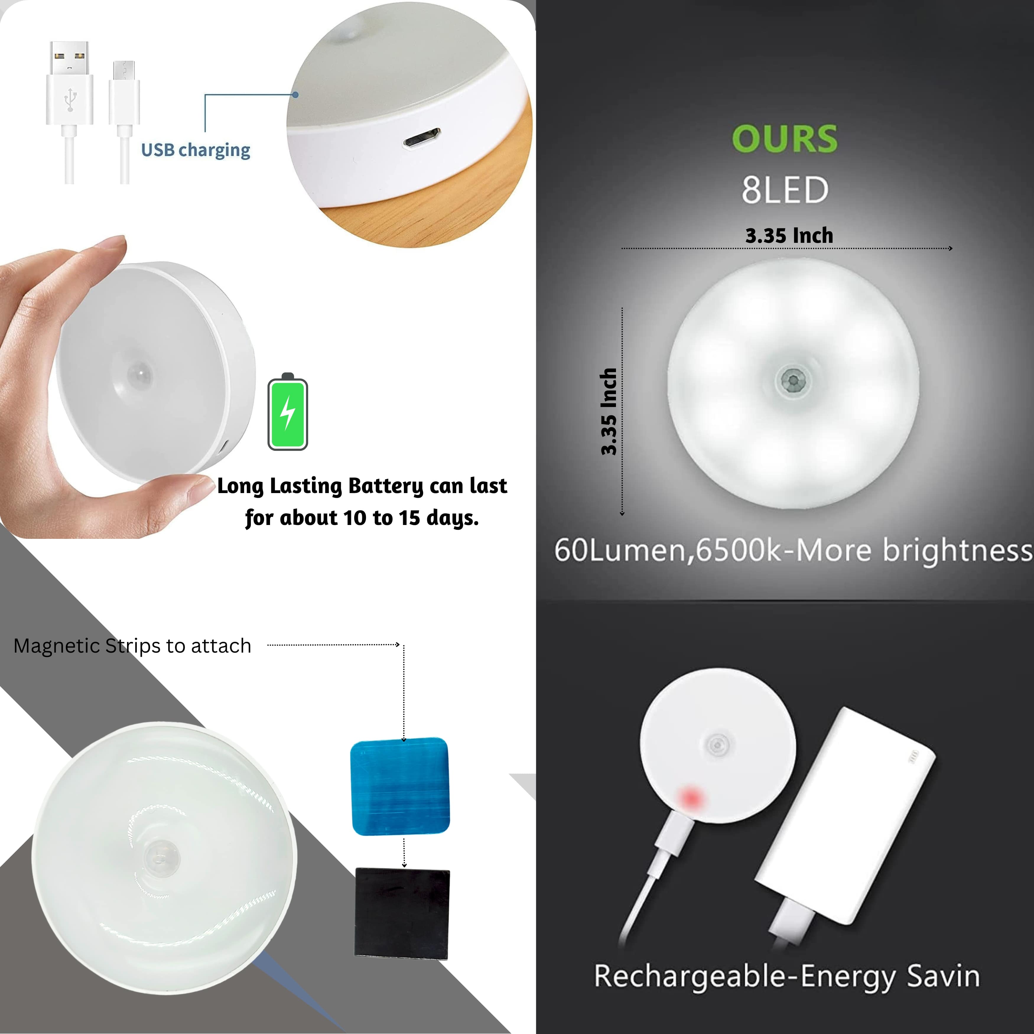 Portable Sensor Light – Motion-Activated & Energy-Saving, portable, motion-activated sensor # Pack of 2 light—perfect for closets, stairs, bathrooms, and more.