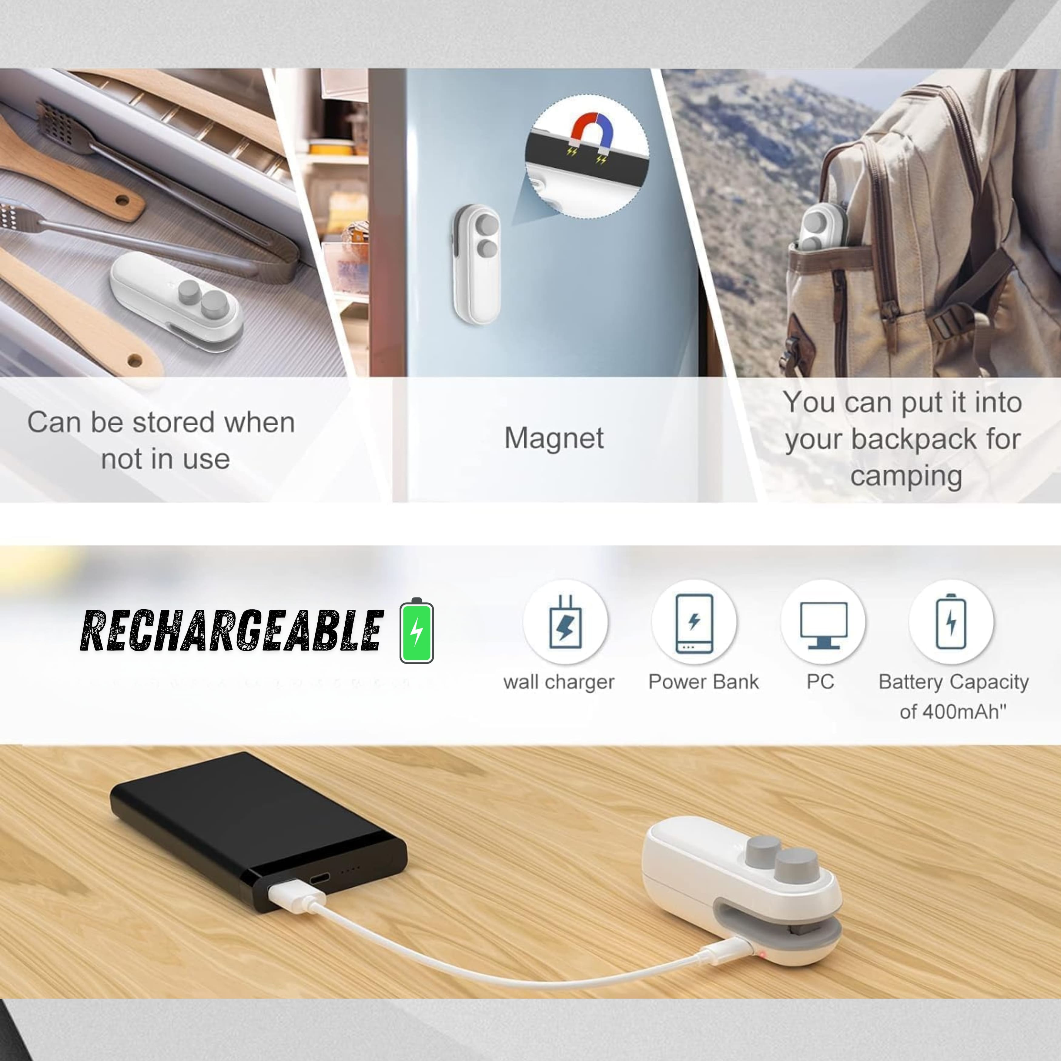 2-in-1 Portable Sealer – Seal & Preserve Freshness Effortlessly, Easy to Use Anytime Anywhere