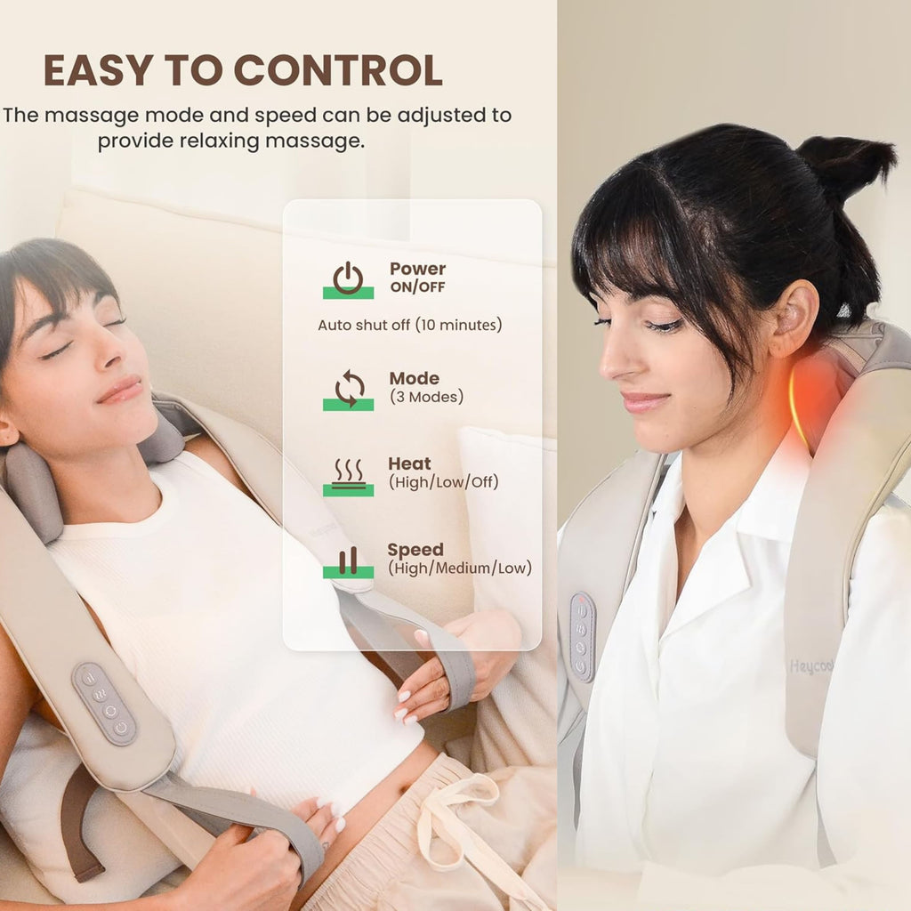 Neck Massager – Relaxation & Pain Relief Anytime, Anywhere, Soothe stiff muscles and relieve tension with this portable neck massager—perfect for home, office, or travel.