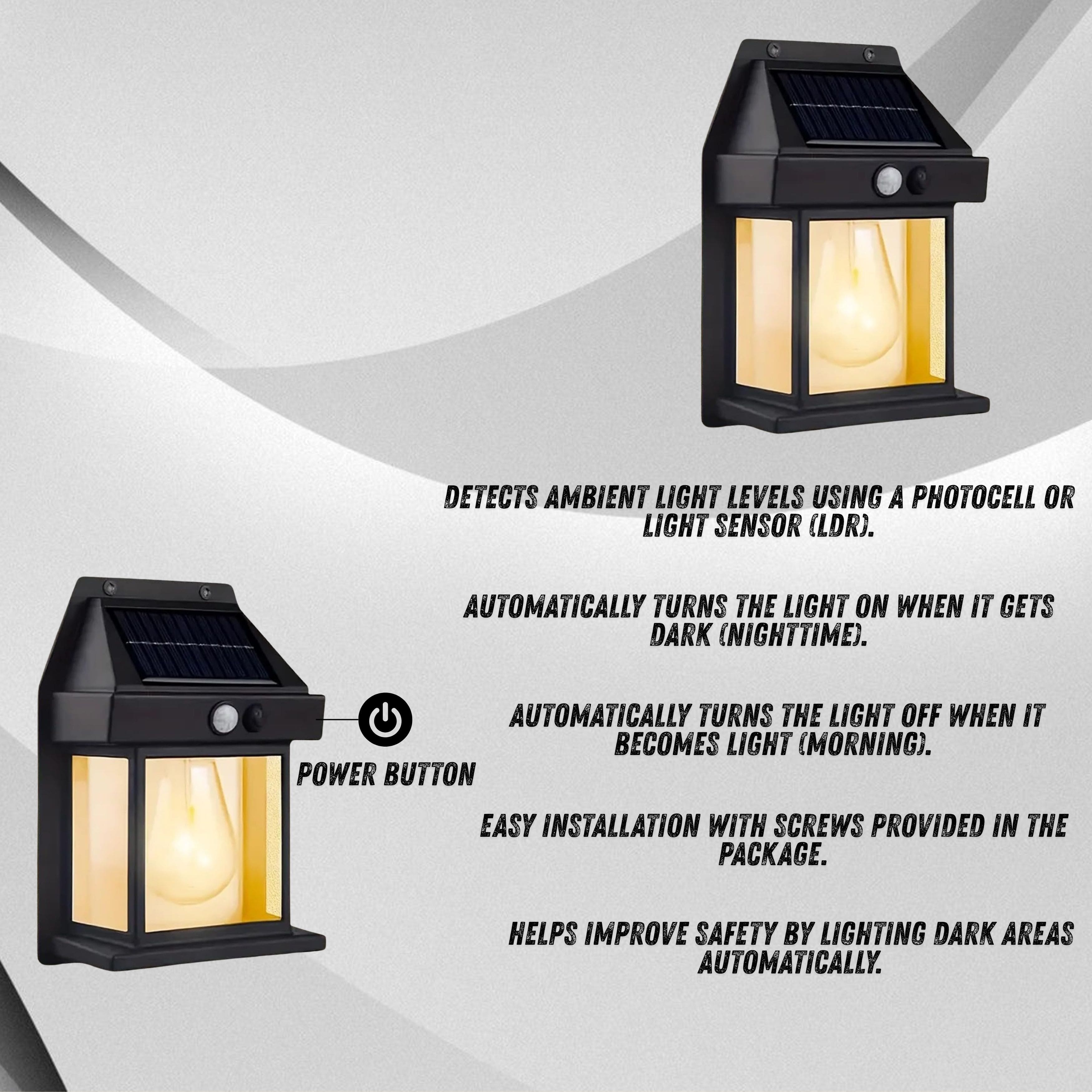Solar Lamp – Eco-Friendly & Portable Lighting Solution - Illuminate your space sustainably with this solar-powered lamp—perfect for outdoor use, gardens, balconies, or emergency lighting. # Pack of 2