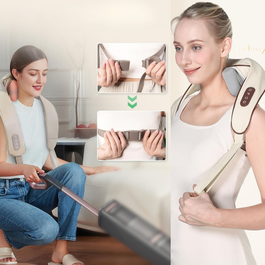 Neck Massager – Relaxation & Pain Relief Anytime, Anywhere, Soothe stiff muscles and relieve tension with this portable neck massager—perfect for home, office, or travel.