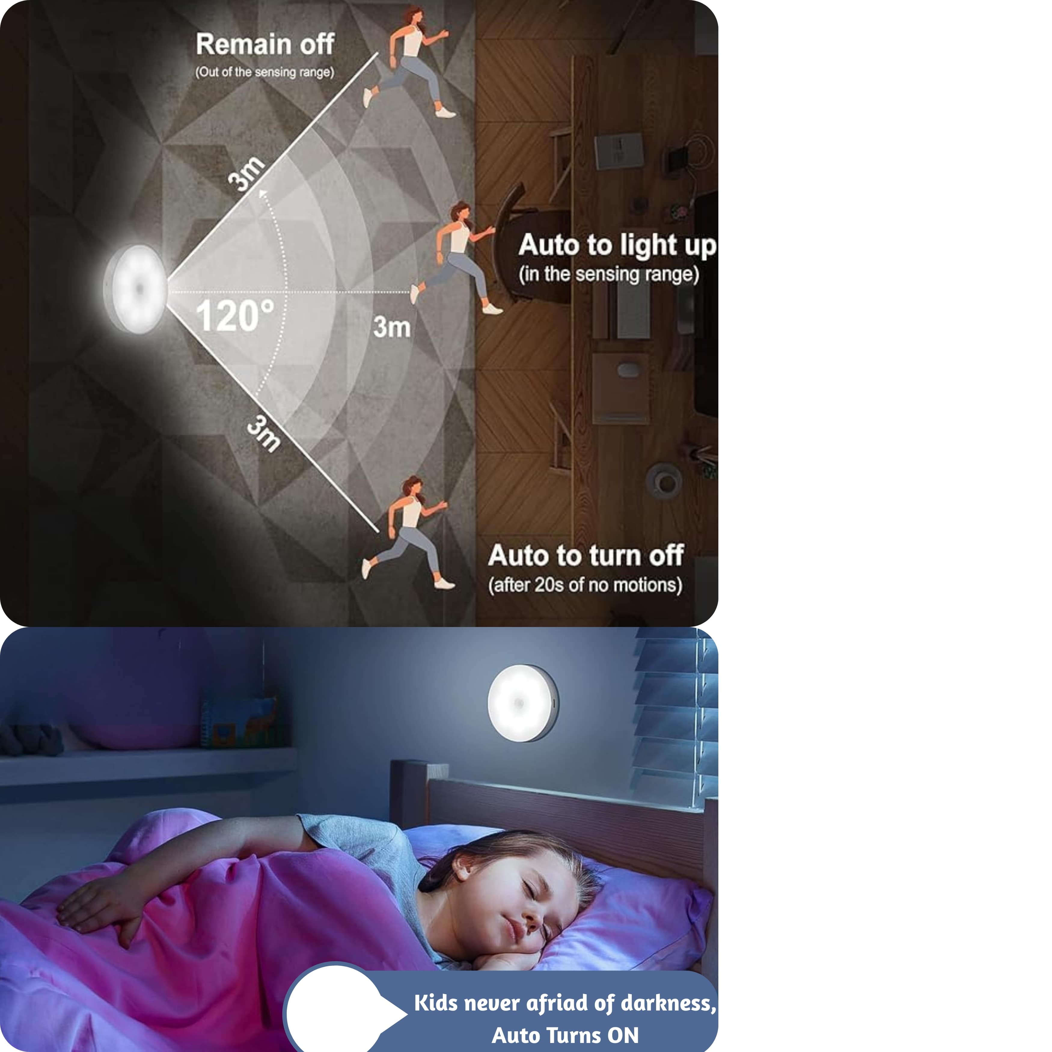 Portable Sensor Light – Motion-Activated & Energy-Saving, portable, motion-activated sensor # Pack of 2 light—perfect for closets, stairs, bathrooms, and more.