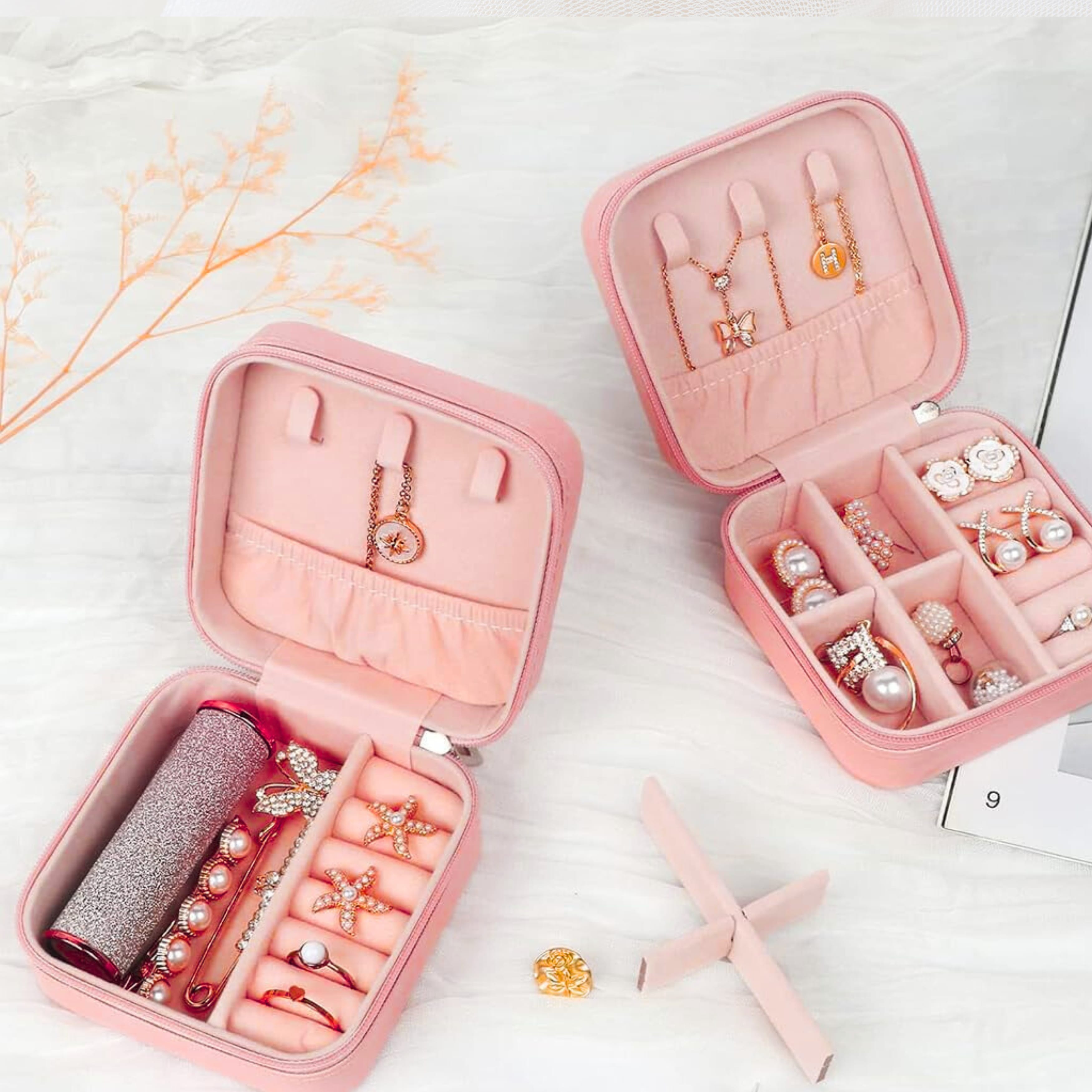 Cute & Compact Jewellery Box – Stylish Storage for Your Precious Jewellery Like Studs, Earrings, Chains and Bracelet