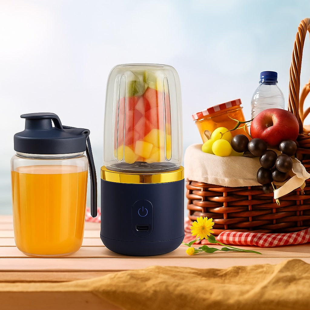 Portable Juicer – Fresh Juice Anytime, Anywhere - Enjoy fresh, healthy juice on the go with this compact, USB-powered portable juicer—perfect for home, office, or travel.