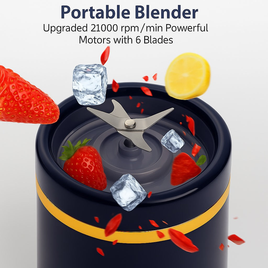 Portable Juicer – Fresh Juice Anytime, Anywhere - Enjoy fresh, healthy juice on the go with this compact, USB-powered portable juicer—perfect for home, office, or travel.