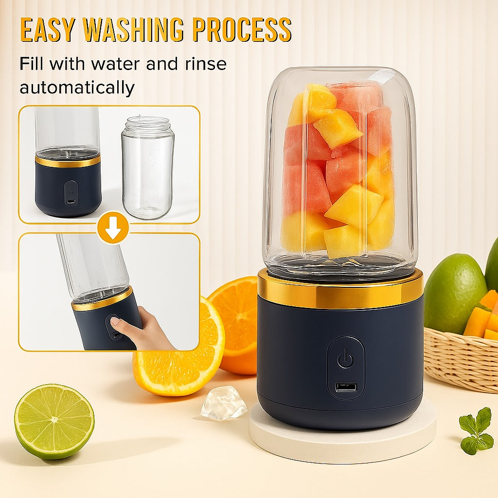 Portable Juicer – Fresh Juice Anytime, Anywhere - Enjoy fresh, healthy juice on the go with this compact, USB-powered portable juicer—perfect for home, office, or travel.