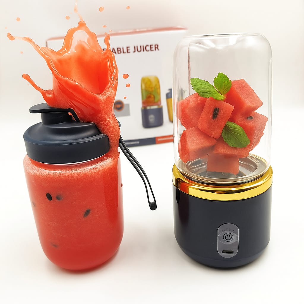 Portable Juicer – Fresh Juice Anytime, Anywhere - Enjoy fresh, healthy juice on the go with this compact, USB-powered portable juicer—perfect for home, office, or travel.