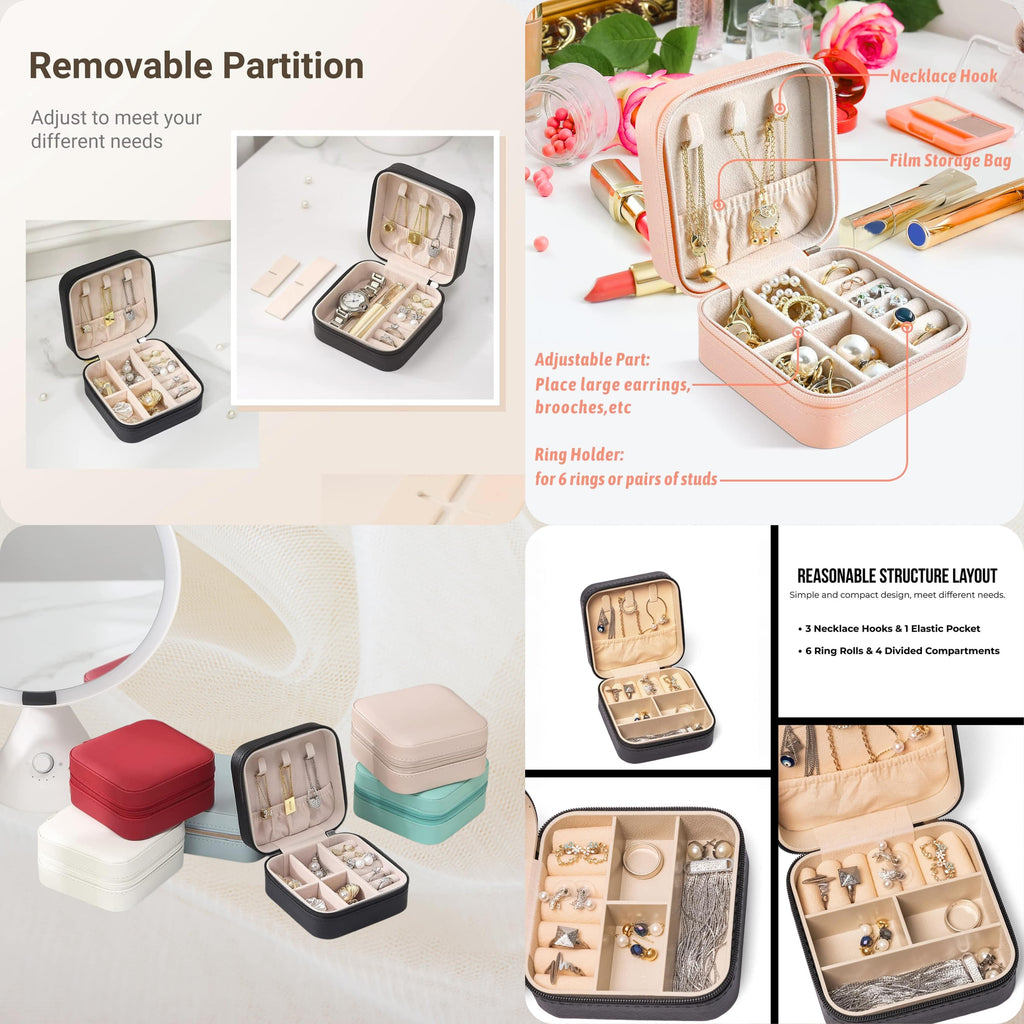 Cute & Compact Jewellery Box – Stylish Storage for Your Precious Jewellery Like Studs, Earrings, Chains and Bracelet