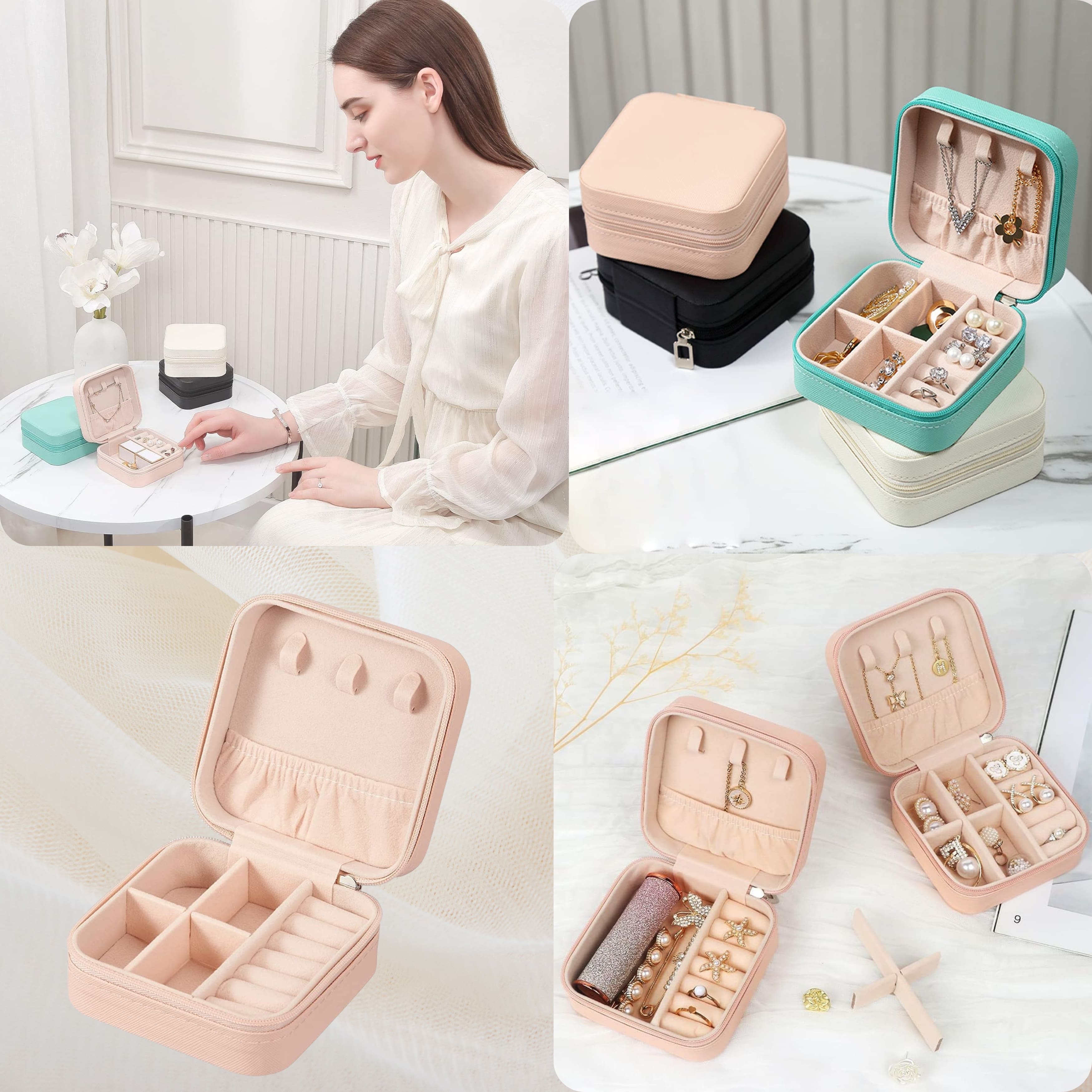 Cute & Compact Jewellery Box – Stylish Storage for Your Precious Jewellery Like Studs, Earrings, Chains and Bracelet