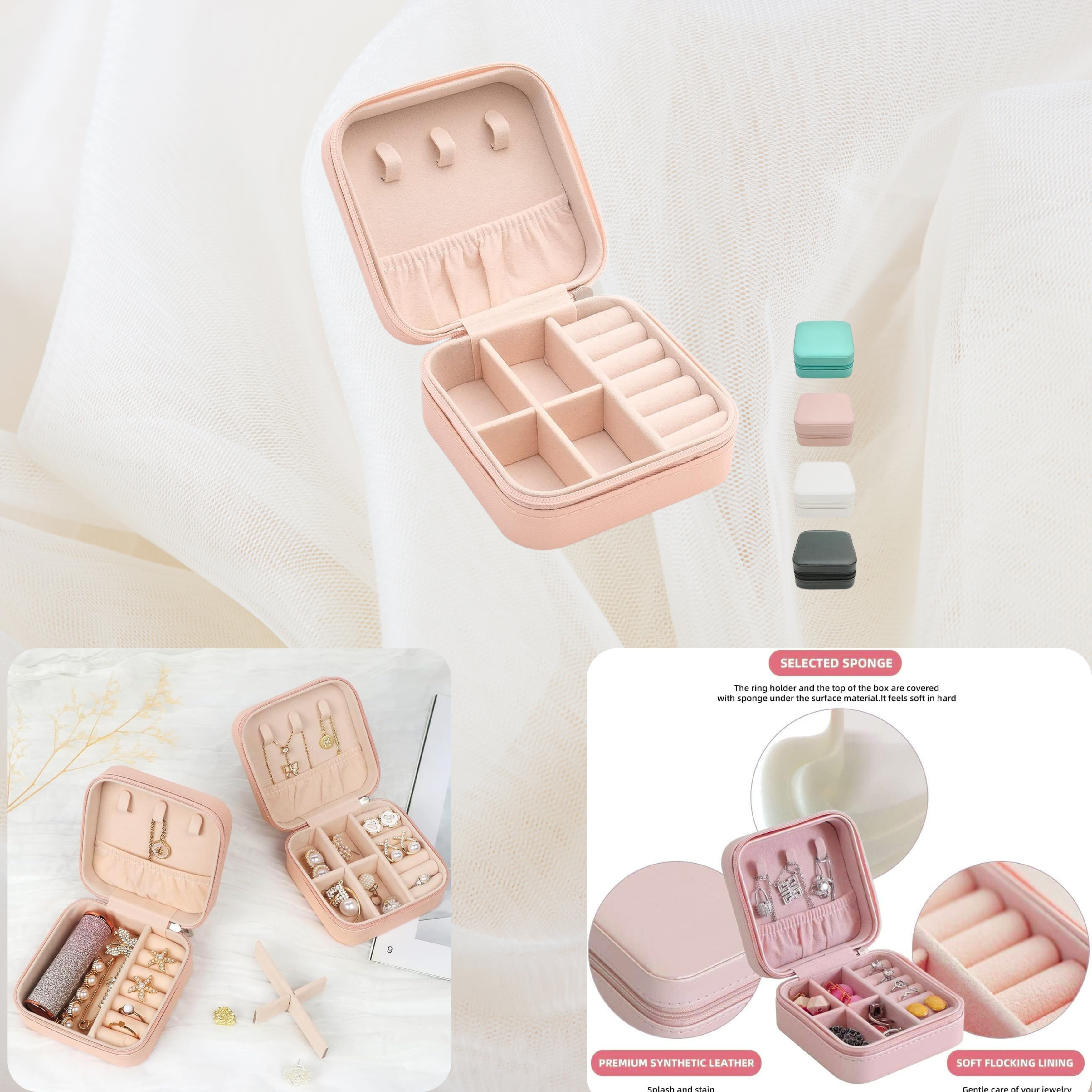 Cute & Compact Jewellery Box – Stylish Storage for Your Precious Jewellery Like Studs, Earrings, Chains and Bracelet